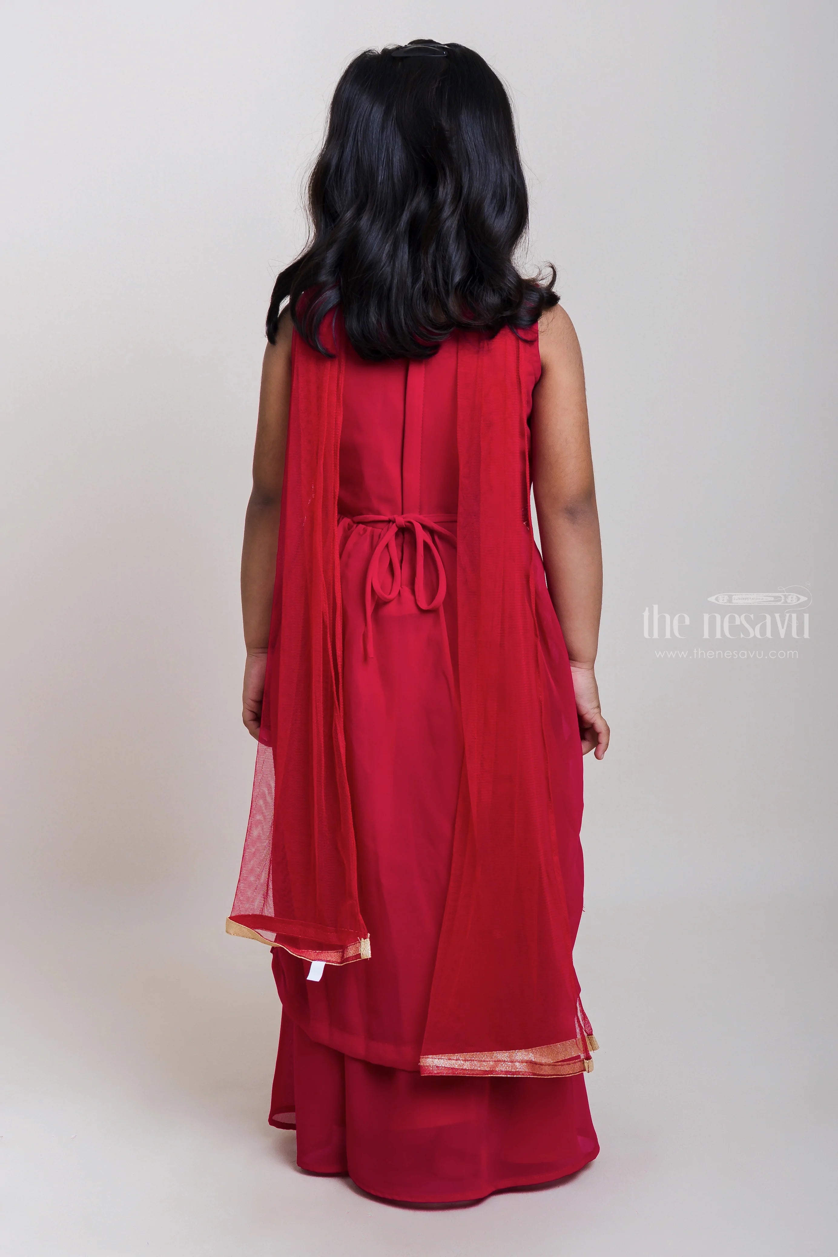 Trendy Peach Palazzo Suit For Girls | Premium Girls Dresses | The Nesavu –  The Nesavu
